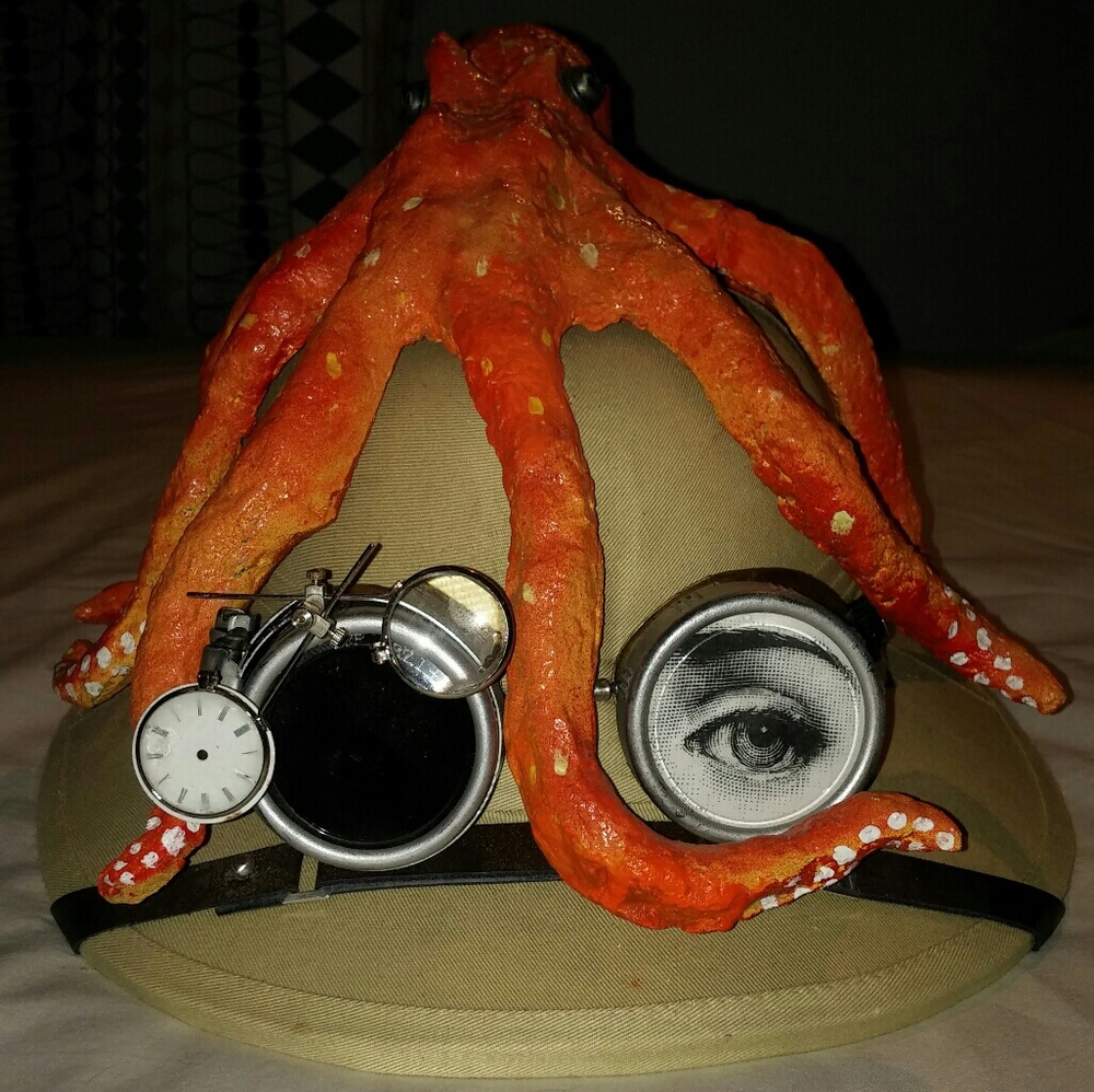 One of a kind octopus safari hat